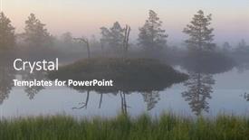  Presentation with area - Presentation theme featuring unique-natural-area-yelnya-bog background and a gray colored foreground