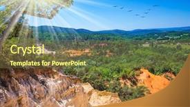  Presentation with color orange - Slide deck consisting of unique red and orange hills in the province of languedoc - roussillon the sun strengthens the color of ocher the concept of ecological tourism background and a tawny brown colored foreground