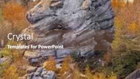  Presentation with rock - Cool new presentation with unique-sandy-rock-formation-within backdrop and a violet colored foreground