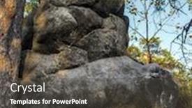  Presentation with rock - PPT layouts with unique-sandy-rock-formation-within background and a dark gray colored foreground