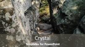  Presentation with rock - Cool new PPT theme with unique-sandy-rock-formation-within backdrop and a gray colored foreground