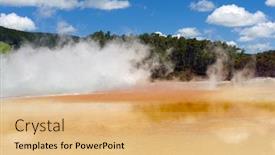  Presentation with artist - Presentation theme having unique-vivid-spring-artist-s background and a yellow colored foreground