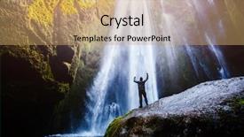  Presentation with powerful - Slide set with uniqueness man - perfect view of famous powerful background and a coral colored foreground