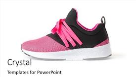  Presentation with sport - Audience pleasing presentation theme consisting of unisex modern style sport shoes backdrop and a white colored foreground