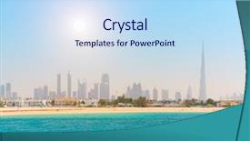  Presentation with dubai - Amazing presentation having united arab emirates - dubai beautiful beach and sea backdrop and a sky blue colored foreground