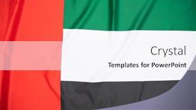  Presentation with arab - Slide set enhanced with united-arab-emirates-flag-concept background and a sky blue colored foreground