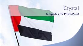  Presentation with uae flag - Presentation featuring united-arab-emirates-flag-flying background and a  colored foreground