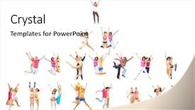  Presentation with team achievement - PPT layouts with united colleagues team achievement background and a white colored foreground