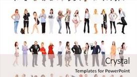  Presentation with teams - Presentation enhanced with united colleagues teams over white background and a lemonade colored foreground