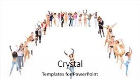  Presentation with celebrate - Audience pleasing slide deck consisting of united colleagues together we celebrate backdrop and a white colored foreground