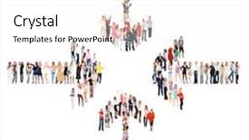  Presentation with united - Audience pleasing theme consisting of united company corporate teamwork backdrop and a white colored foreground