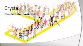  Presentation with groups - Audience pleasing slide set consisting of united company isolated groups backdrop and a white colored foreground