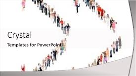  Presentation with united - Beautiful presentation theme featuring united company many colleagues backdrop and a white colored foreground