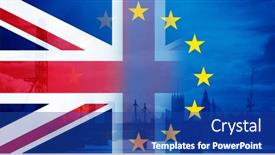  Presentation with european union - PPT theme featuring united-kingdom-and-european-union background and a ocean colored foreground