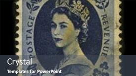  Presentation with postage - Cool new slides with united-kingdom-circa-1960 backdrop and a dark gray colored foreground