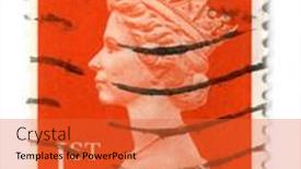  Presentation with postage - Theme enhanced with united-kingdom-circa-1989 background and a red colored foreground