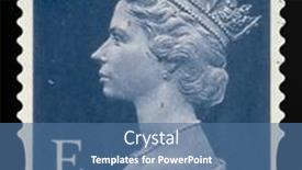  Presentation with postage - Beautiful slides featuring united-kingdom-circa-2000 backdrop and a ocean colored foreground