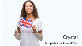  Presentation with unit rates uk flag - PPT layouts consisting of united kingdom with a happy background and a cool aqua colored foreground