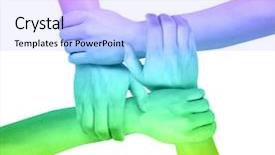  Presentation with lgbt community - Beautiful presentation theme featuring united lgbt community backdrop and a light blue colored foreground