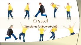  Presentation with myself - Cool new slide deck with united me and myself hurray backdrop and a cream colored foreground