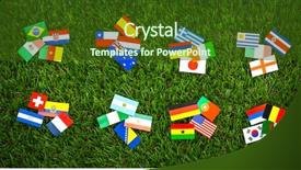  Presentation with cut - Amazing slide set having united nations argentina - paper cut of flags backdrop and a  colored foreground