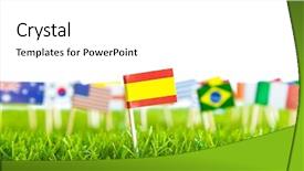  Presentation with united nations - Presentation theme having united nations argentina - paper cut of flags background and a  colored foreground