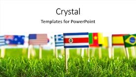  Presentation with cut - Audience pleasing presentation consisting of united nations argentina - paper cut of flags backdrop and a  colored foreground