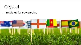  Presentation with cut - Beautiful presentation featuring united nations argentina - paper cut of flags backdrop and a  colored foreground