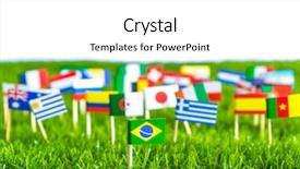  Presentation with cut - Cool new slide deck with united nations argentina - paper cut of flags backdrop and a white colored foreground