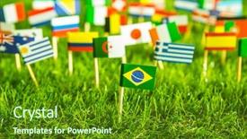  Presentation with cut - PPT layouts having united nations argentina - paper cut of flags background and a  colored foreground