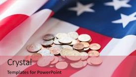  Presentation with nationalism - PPT theme having united nations economics - budget finance money crisis background and a coral colored foreground