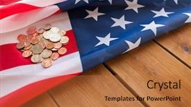  Presentation with nationalism - Colorful presentation design enhanced with united nations economics - state budget finance money crisis backdrop and a red colored foreground