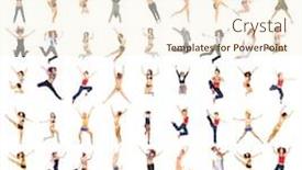  Presentation with team achievement - Audience pleasing presentation design consisting of united-sports-team-achievement backdrop and a cream colored foreground