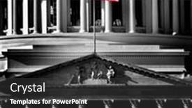  Presentation with congress - Presentation theme enhanced with united-state-capitol-building background and a dark gray colored foreground