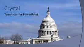  Presentation with capitol - Beautiful PPT layouts featuring united state capitol backdrop and a light blue colored foreground