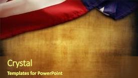  Presentation with american flag - Slide deck consisting of united states - closeup of american flag background and a tawny brown colored foreground