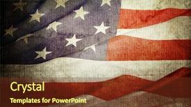  Presentation with united states flag - Slides enhanced with united states - closeup of grunge american flag background and a tawny brown colored foreground