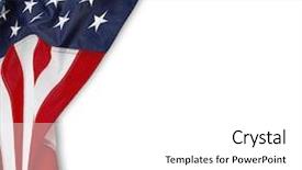  Presentation with united states flag - Theme consisting of united states - closeup of rippled american flag background and a white colored foreground
