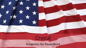  Presentation with united states flag - Slides enhanced with united states - closeup of rippled american flag background and a red colored foreground