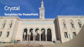  Presentation with avenue - Amazing presentation theme having united states america - washington dc islamic center backdrop and a ocean colored foreground