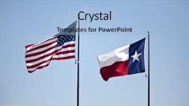  Presentation with texas flag - Colorful PPT layouts enhanced with united states and texas flags backdrop and a light blue colored foreground