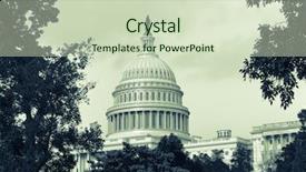  Presentation with united states - Colorful PPT theme enhanced with united states capitol - washington d backdrop and a soft green colored foreground