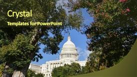  Presentation with capitol - Slide deck enhanced with united states capitol - washington d background and a tawny brown colored foreground
