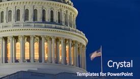  Presentation with flapping - Amazing slide set having united states capitol building dome backdrop and a ocean colored foreground