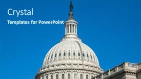  Presentation with united states capitol building - PPT theme having united-states-capitol-building-dome background and a ocean colored foreground