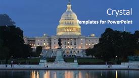  Presentation with united states capitol building - Slide set with united-states-capitol-building-during background and a ocean colored foreground