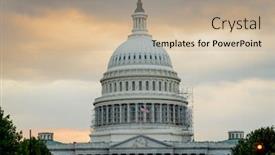  Presentation with united states capitol building - PPT layouts consisting of united-states-capitol-building-during background and a coral colored foreground