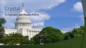  Presentation with united states capitol building - Audience pleasing theme consisting of united-states-capitol-building-washington backdrop and a light blue colored foreground