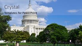  Presentation with united states capitol building - Slide set enhanced with united-states-capitol-building-washington background and a light blue colored foreground