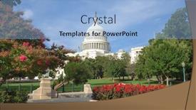  Presentation with united states capitol building - Cool new presentation design with united states capitol building in springtime - washington dc usa backdrop and a light blue colored foreground